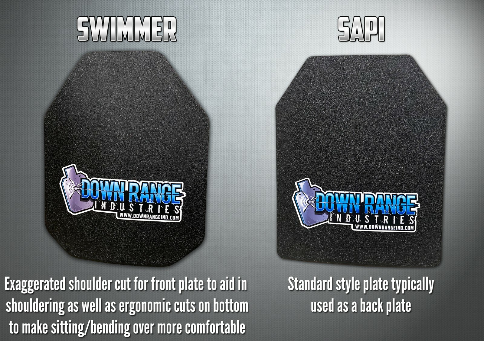 Body Armor AR500 Level 3 Set Of Plates Curved 10x12 Swim/Sapi