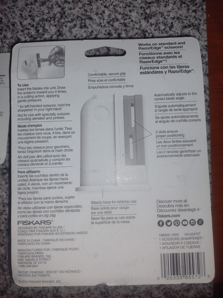 Fiskars Paper Trimmer Replacement Blades 2/Pkg & Fiskers Scissors Sharpener. NEW