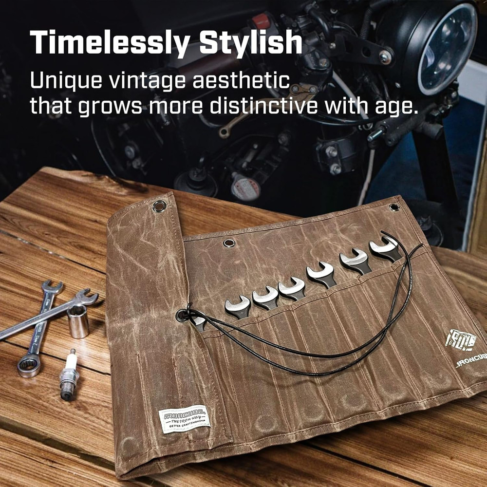 Tool Pouch, Roll-Up Storage Bag for Hand Tools & Wrenches