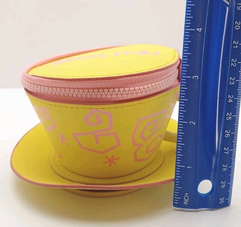 Disney Parks Alice in Wonderland Mad Tea Party Teacup Zip Coin Purse Bag Charm