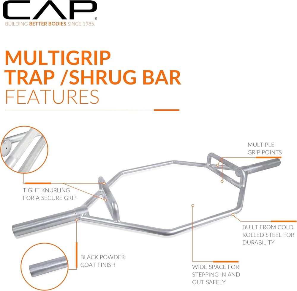 CAP Barbell Olympic Trap Bar | Multiple Grip Options