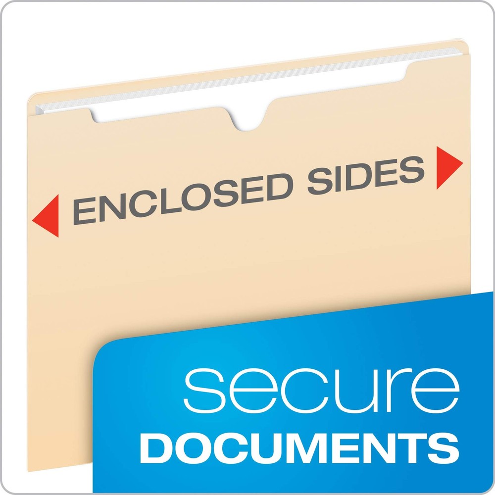 Letter Size File Jackets, Flat, Manila, Straight Cut Tab, 100 Pack