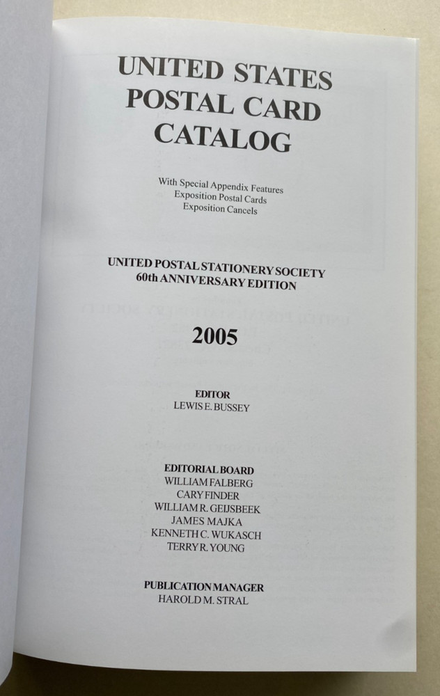 UPSS 2005 United States Postal Card Catalog