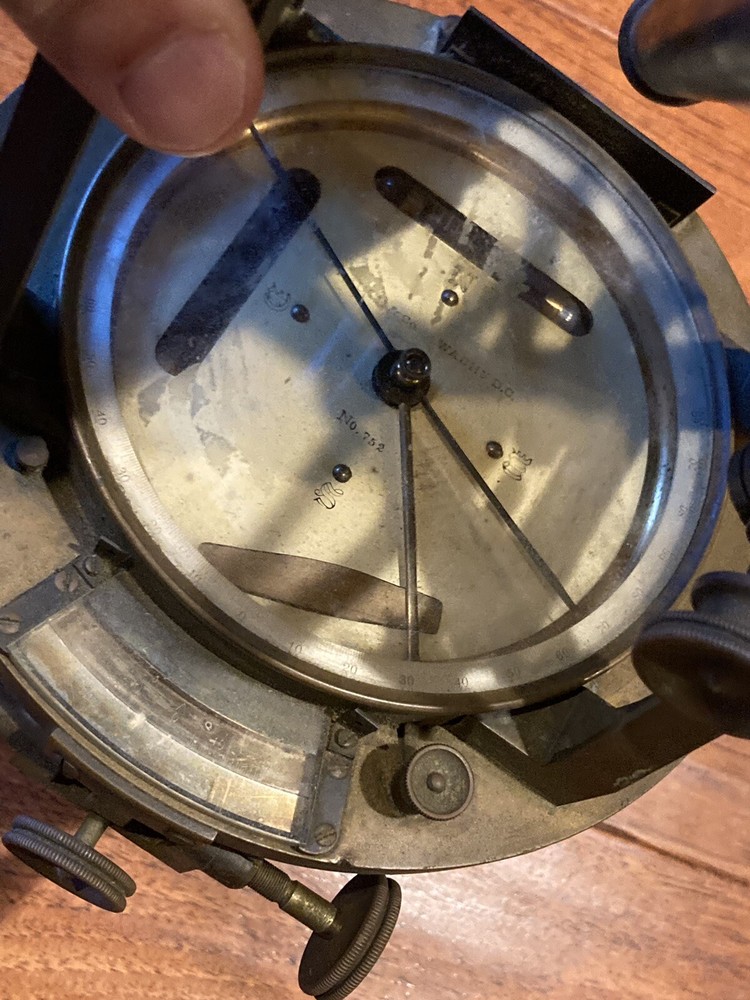 WWI US Navy Navigational Theodolite, Pauth Co. Washington, DC Solid Brass