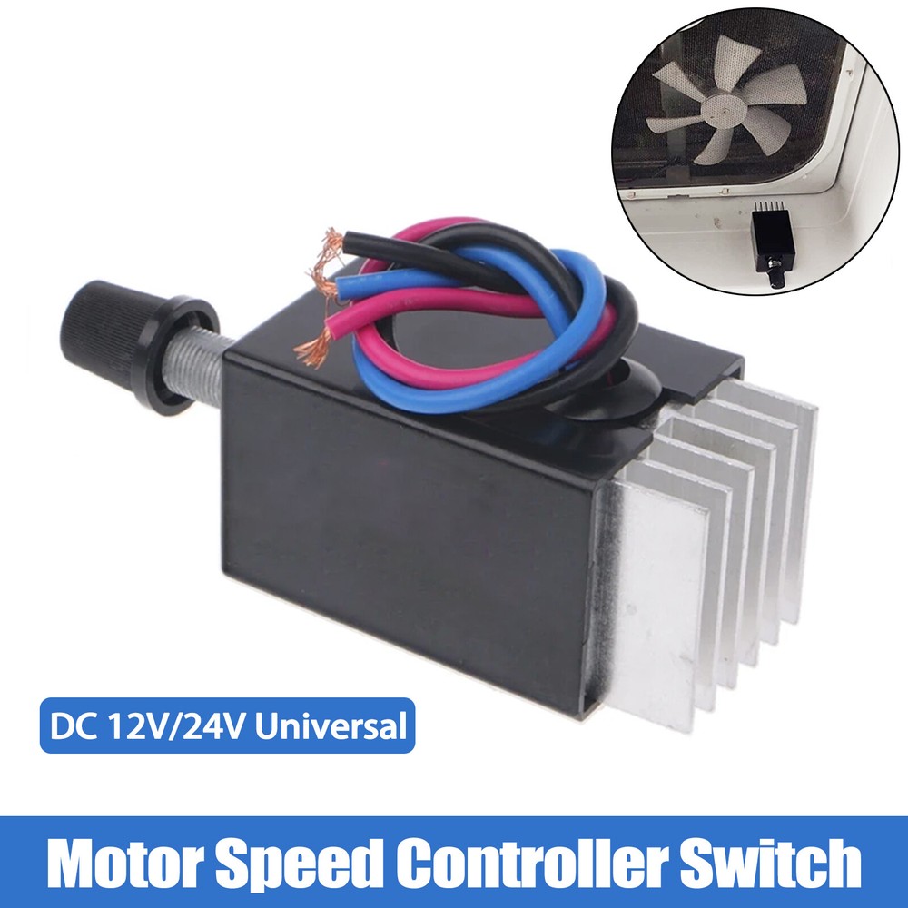 Universal DC 12V 24V Electronic Stepless Speed Control Motor Speed Controller