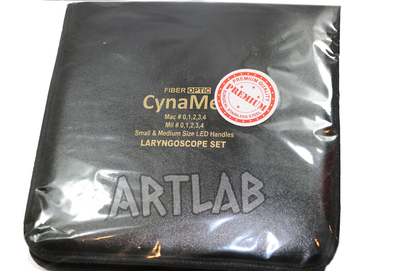 NEW! GERMAN FIBEROPTIC LARYNGOSCOPE SET MAC+MIL 12PCS INTUBATION BLADES + HANDLE