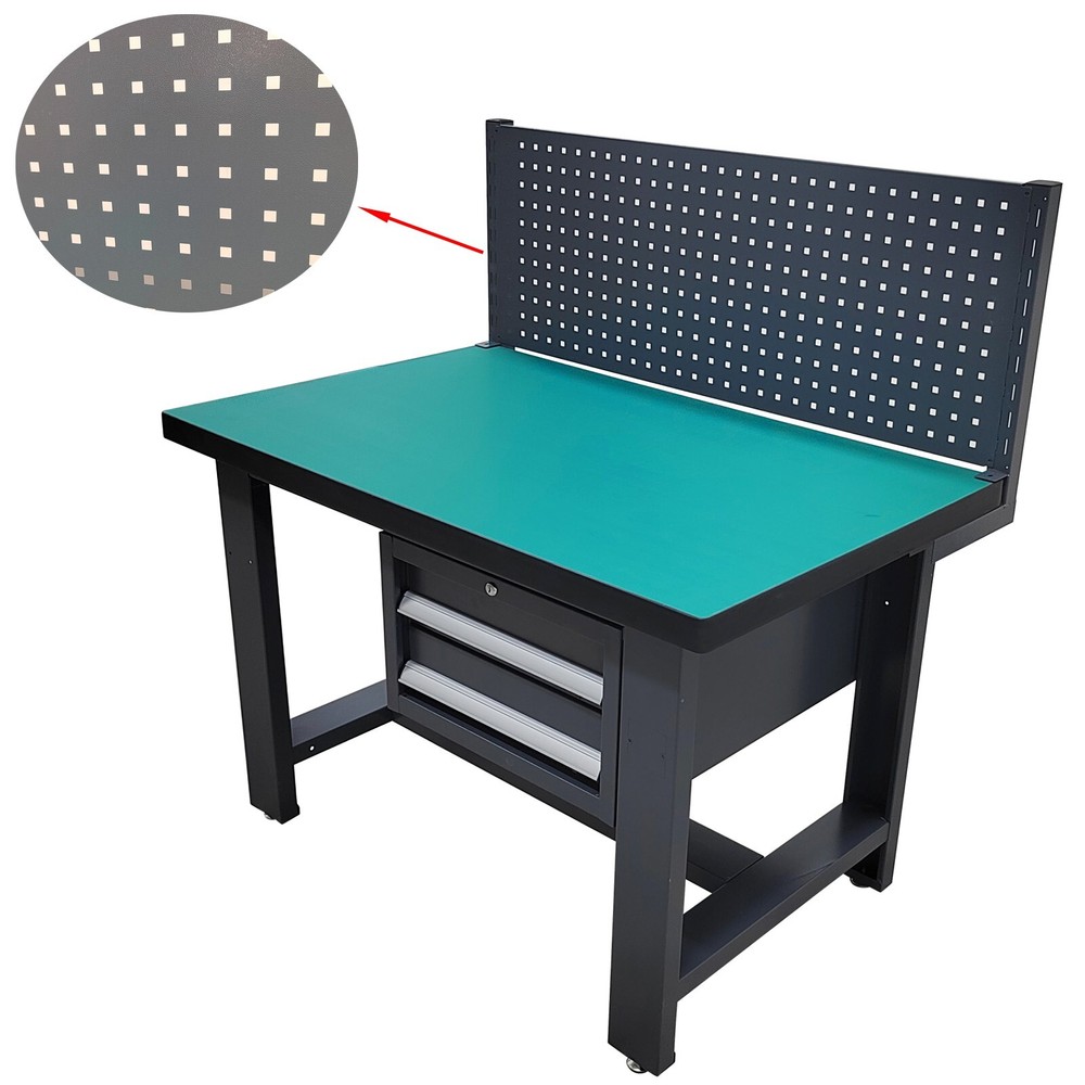 Factory Assembly Line Work Table Anti-static Workbench with 2 Drawers 1T Load