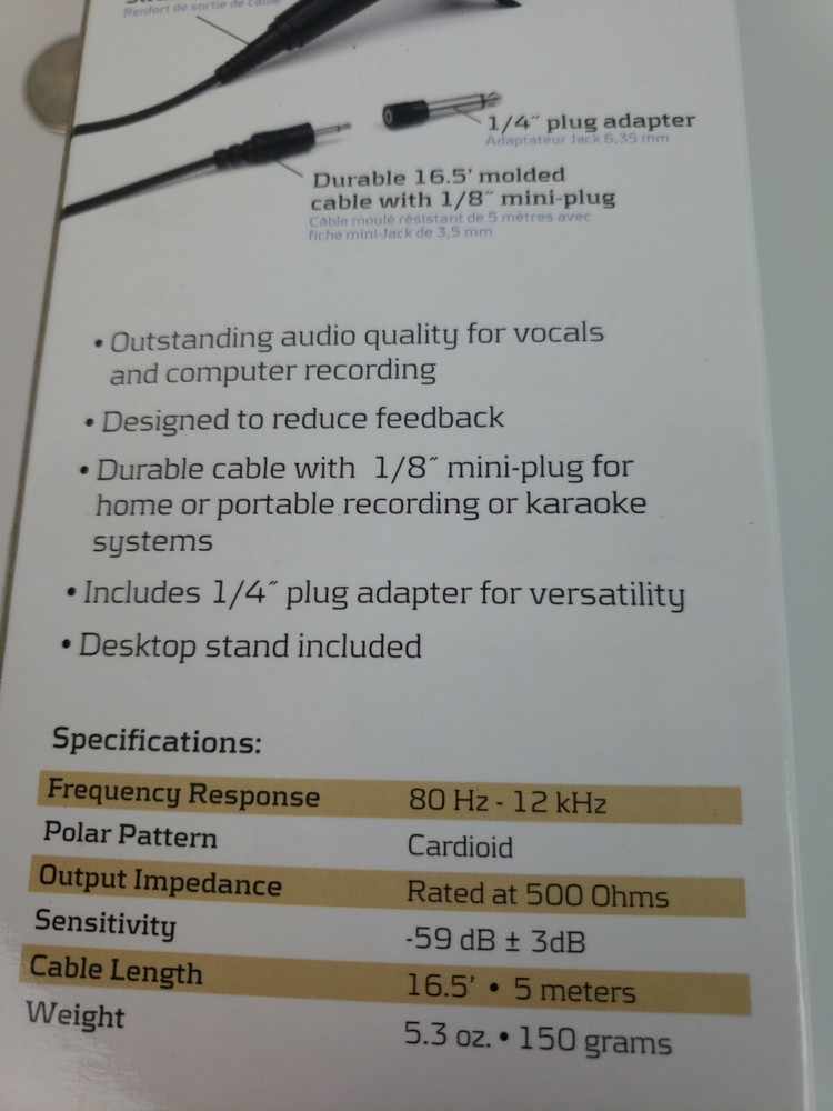 NIB New Samson R10S Dynamic Cable Consumer Microphone Karaoke Multimedia