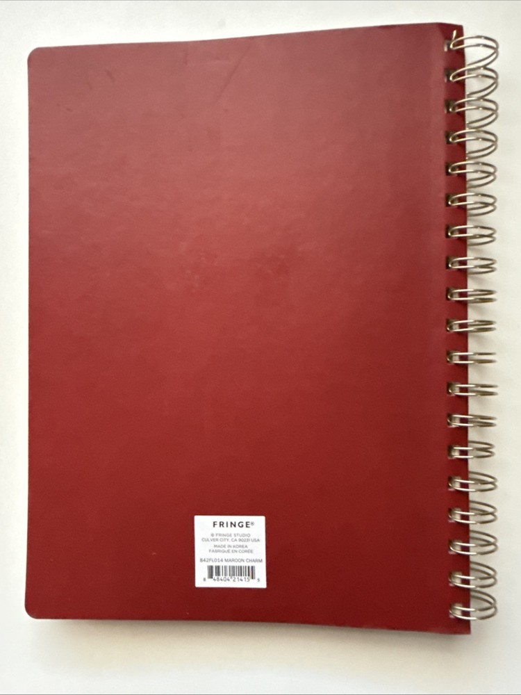 Fringe Notebook Maroon Charm Quality Paper Made In Korea