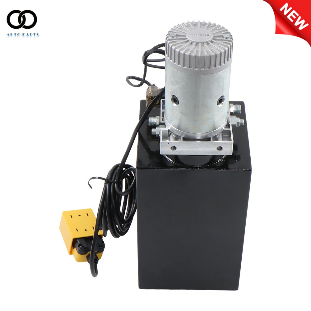 15 Quart Double Acting Hydraulic Pump Dump Trailer Power Unit DC 12V Unit Pack