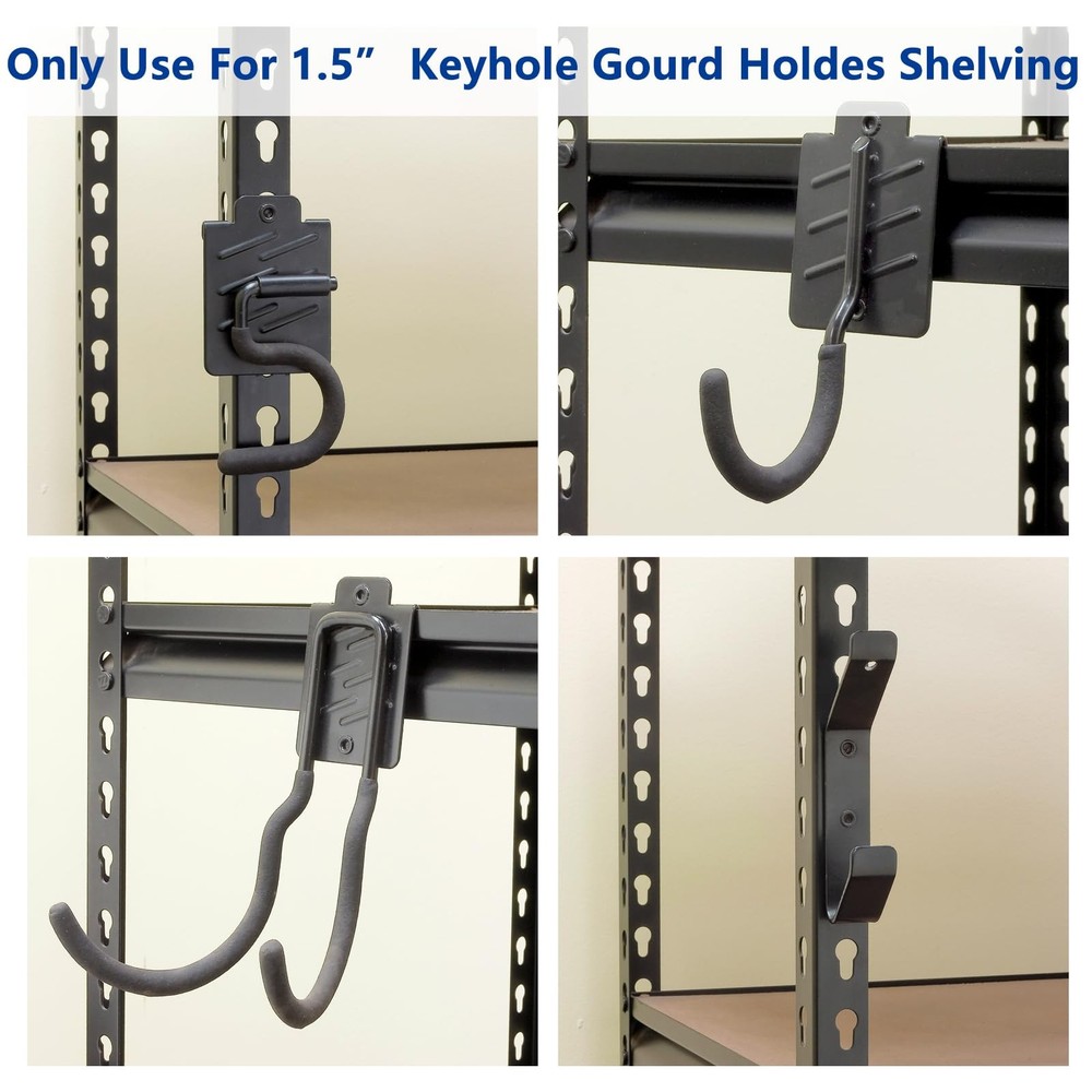 Wallmaster Boltless Shelving Hook Kit: Garage Tool Storage & Keyhole Rack Mount