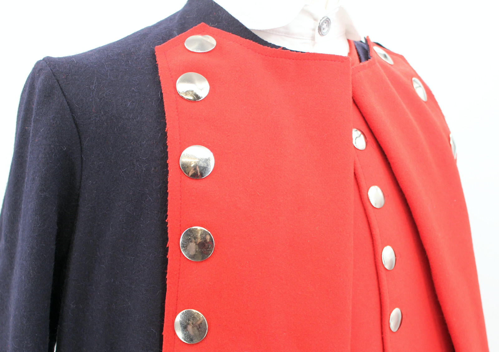 French & Indian War Blue & Red Regimental Coat Size 46 / XL