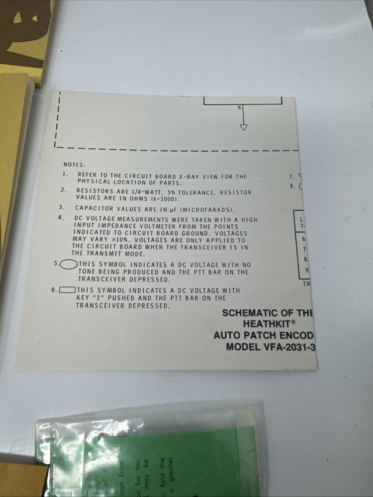 Heathkit Model VFA-2031-3 Auto Patch Encoder Set Unassembled Radio Vintage Ham
