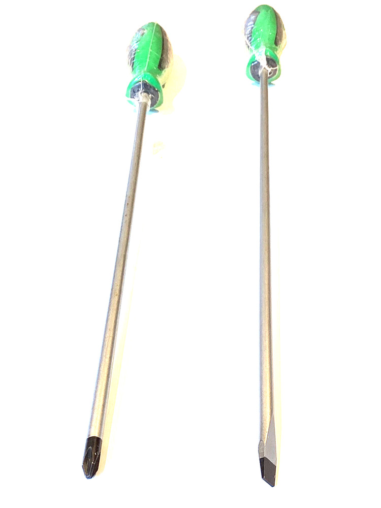 Matco Tools NEW 2 Piece GREEN EXTRA LONG Flat And Phillips Tip Screwdriver Set