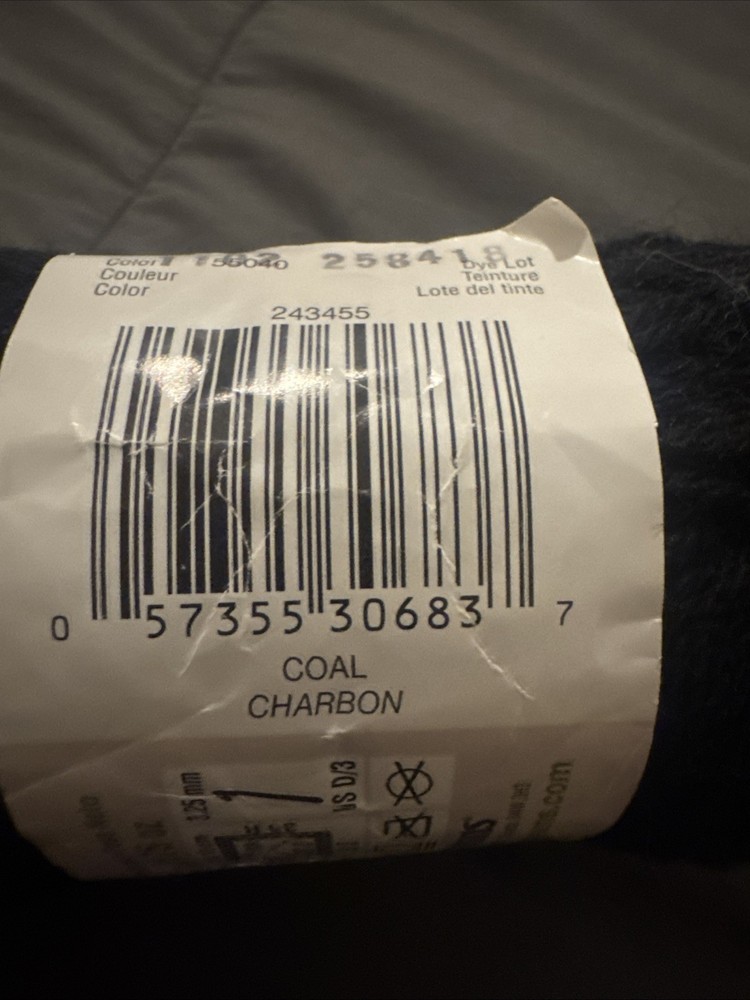 Patons Kroy Socks Yarn-Coal - 243455