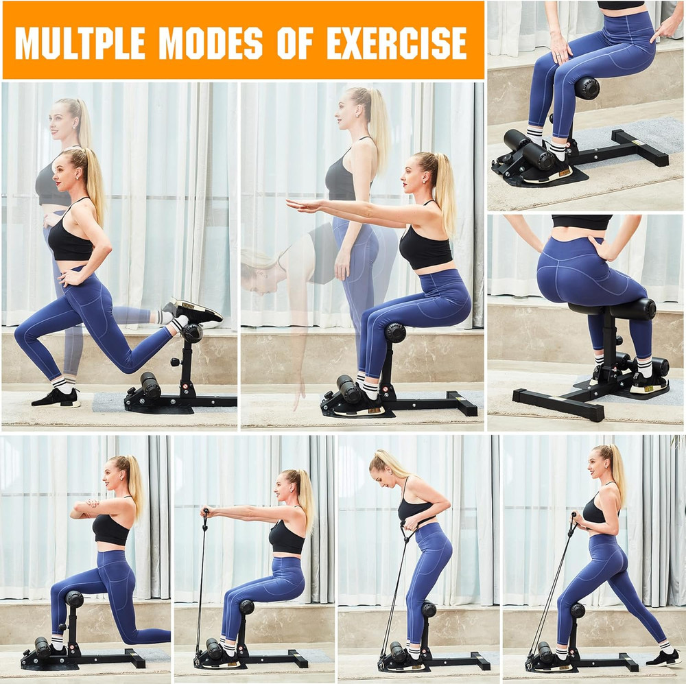 Deep Sissy Squat Bench Core Workout Multifunctional Leg Exercise Machine for Hom
