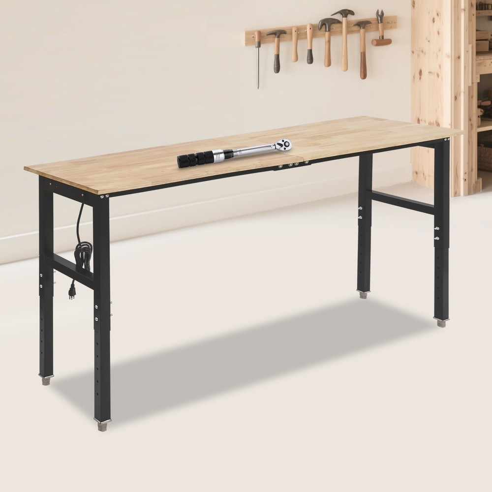 Adjustable Workbench Heavy Duty Work Bench Workbench Freestanding 907kg/2000lbs