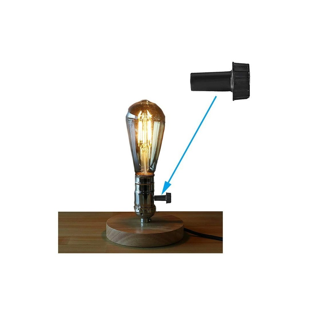 6 Pack On/Off Replacement Light Lamp Turn Switch Knobs, Black