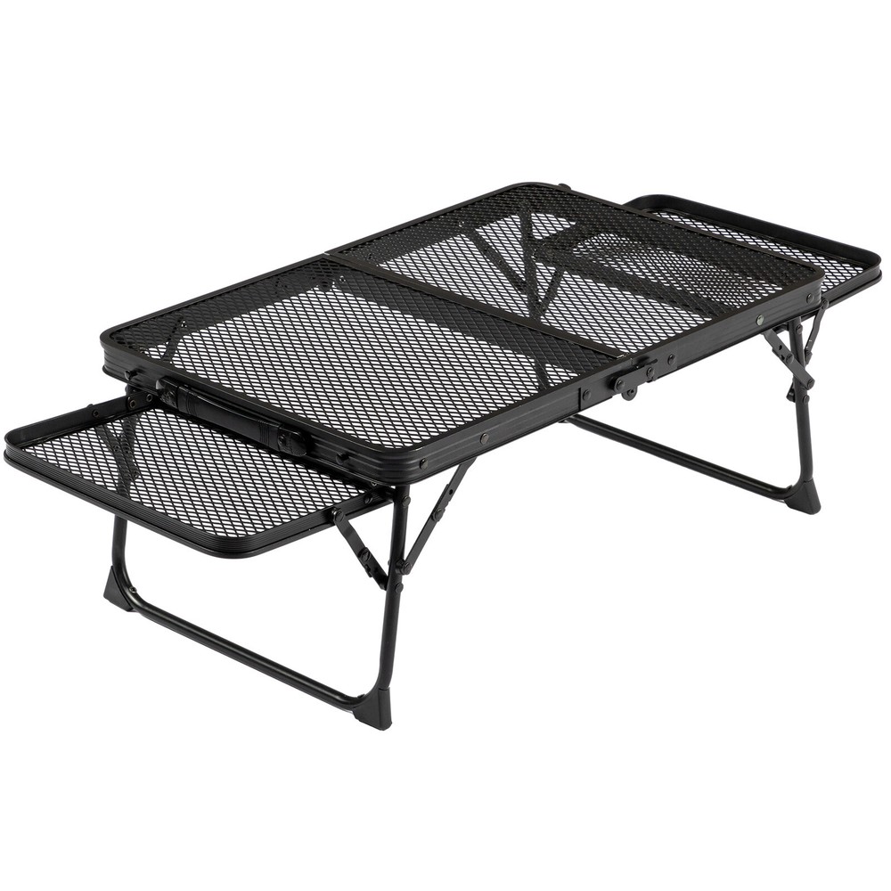 Camping Table Grill Table Folding Tables Mesh Top Portable Grill Table Black