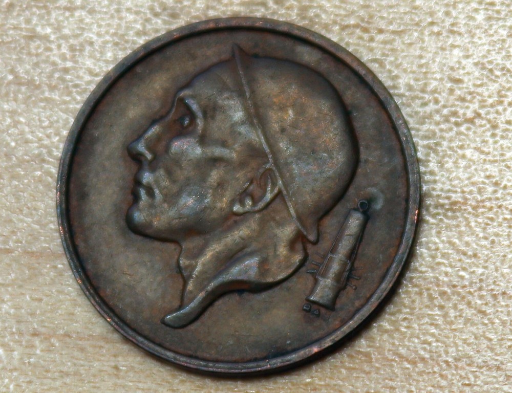 1957 Belgium 50 Centimes Miner Dutch text