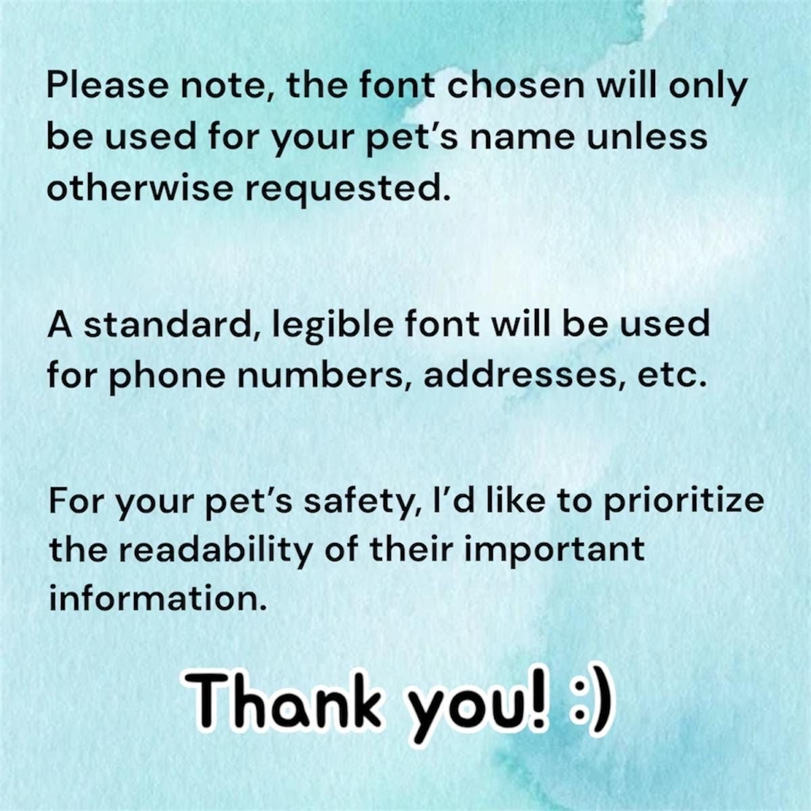 1” Customized Round Pet ID Tag for Cats & Small Dogs