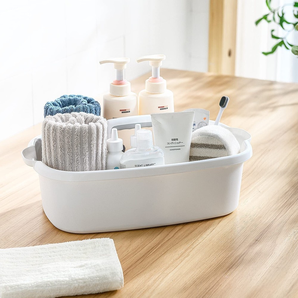 Multi-Purpose Plastic Cleaning Caddy with Handle, Shower Caddy Organizer/Stor...