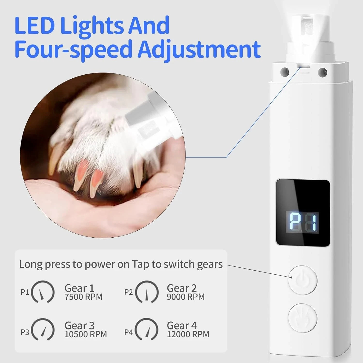 Upgraded Silent Groom Pro Nail Grinder Heusom Silent Grind Pro for Dogs Nail NEW