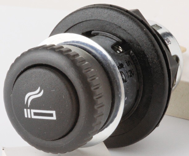 Cigarette Lighter 12V, Large Button, Flosser 181403, Made in Germany
