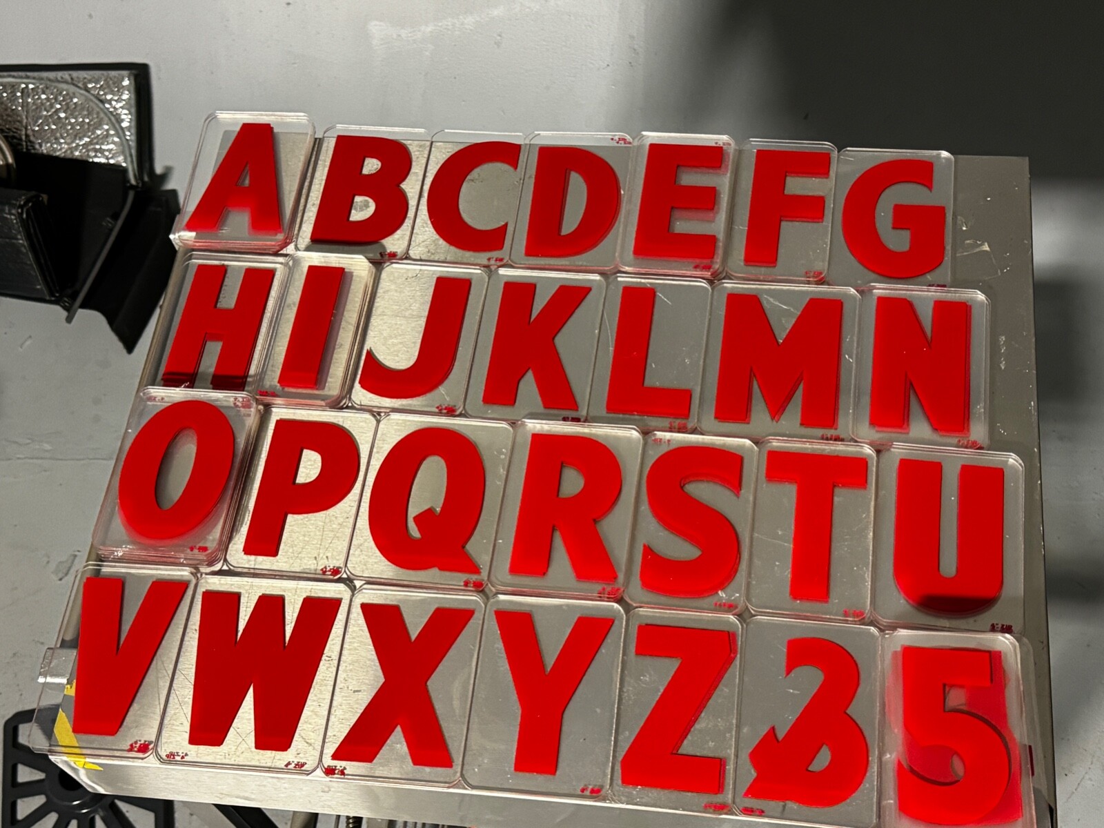96 pcs Complete Set 4" Red Letters for 5" Marquee Sign