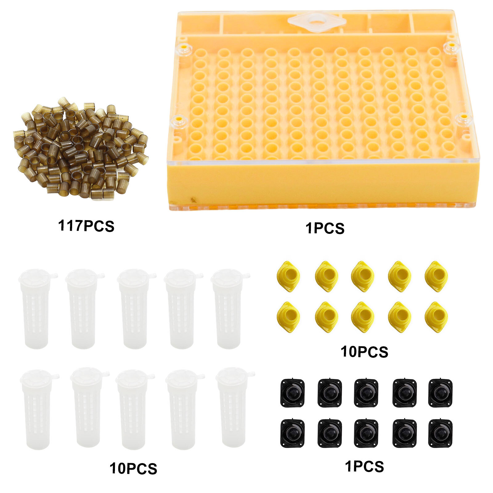 138X Beekeeping Rearing Cup Kit Bee Queen Cages Roller Beekeeper Equipment Tool