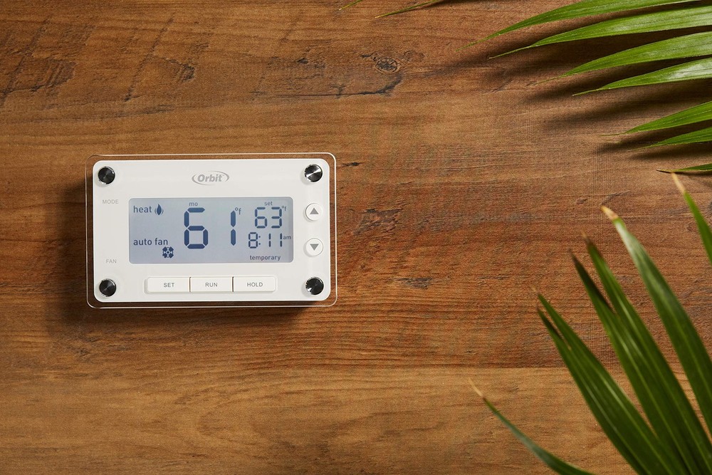 White HVAC Thermostat Large Display Programmable 7 Day Heating Cooling Control