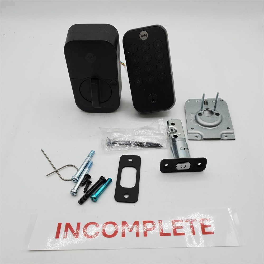 Yale Security Assure Lock 2 Deadbolt, Black Suede Keyed Smart Entry Lock *READ*