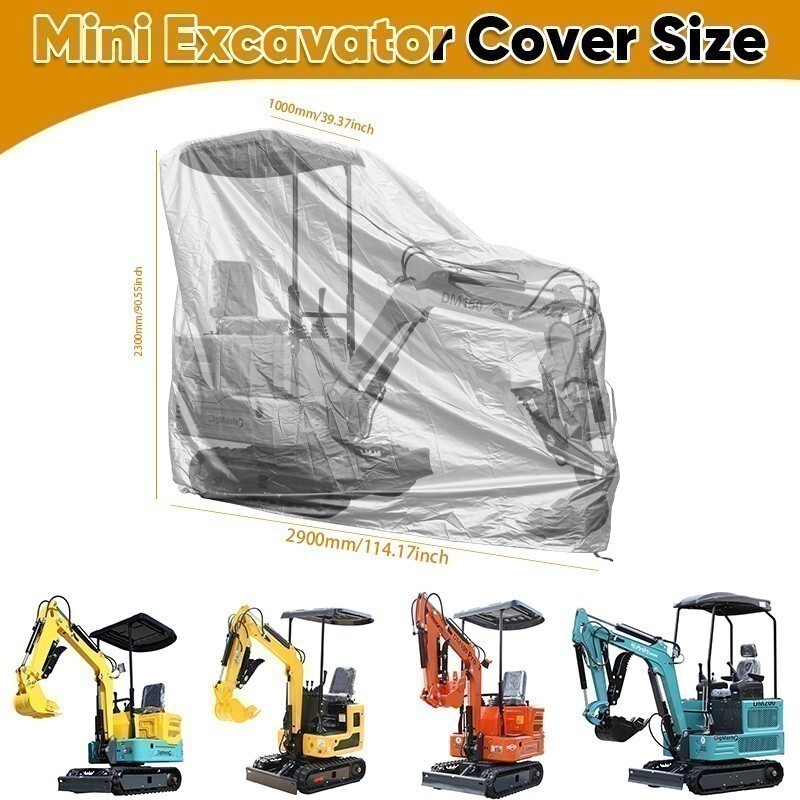Full Cover For Mini Excavators Outdoor Waterproof UV Snow Dust Rain Resistant */
