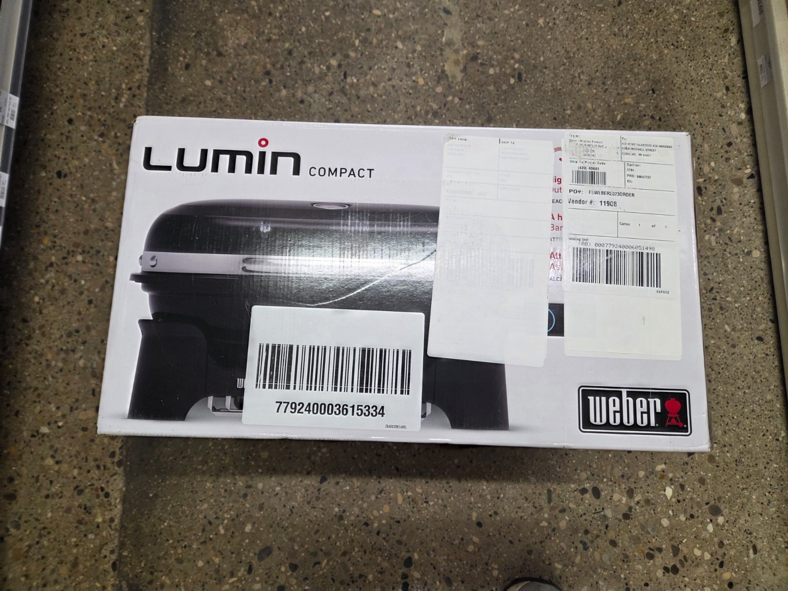 Weber Lumin Compact Electric Grill Black 91010901 NEW Sealed Box