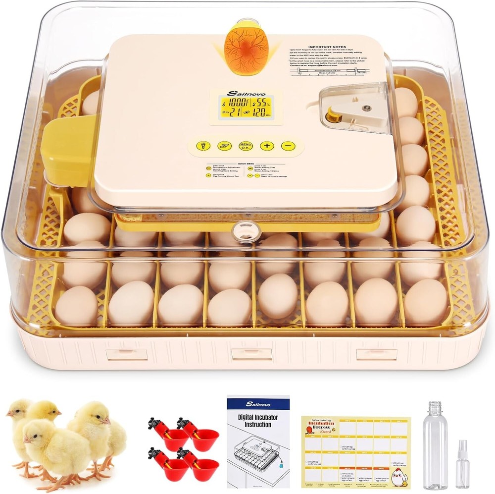 56 Egg Incubator for Hatching w/Automatic Egg Turner Temperature Display Gift US