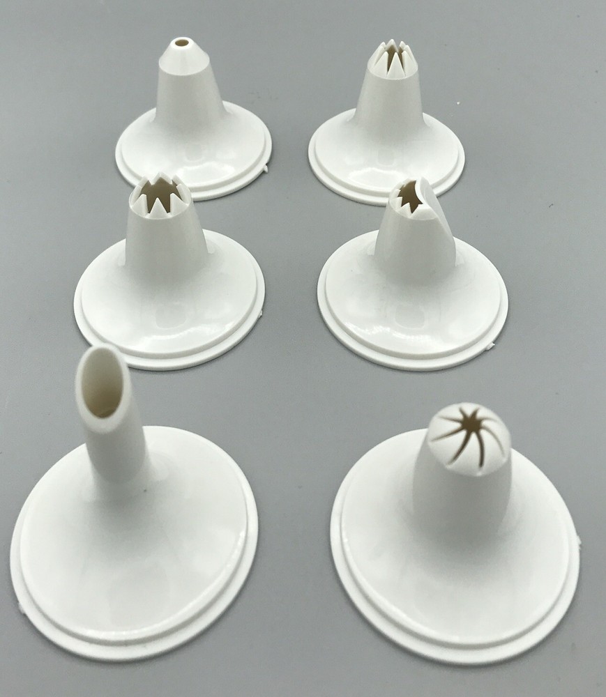 PAMPERED CHEF Easy Accent Decorator Replacement Tips Set 6 Fits 1775 Baking