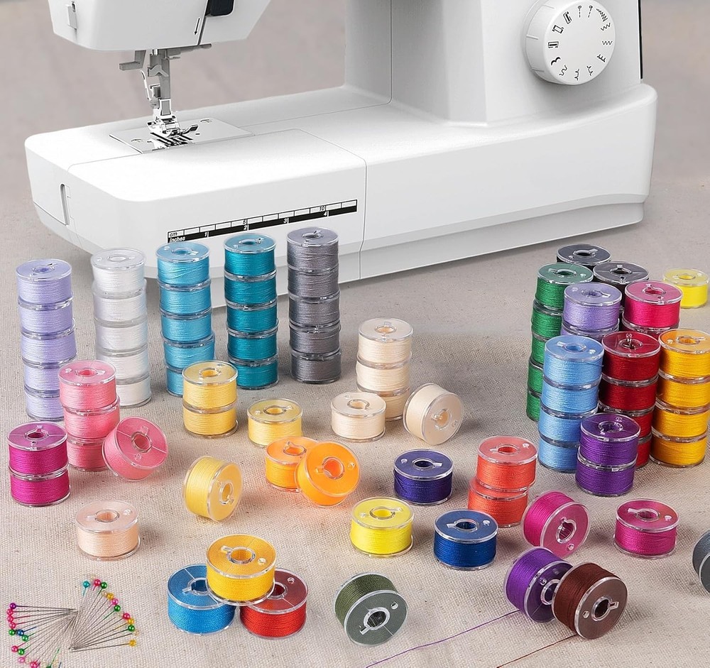 Sewing Bobbins Set 210 pcs Polyester Assorted Colors for Machine Repair