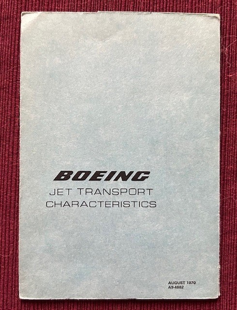 Boeing Jet Characteristics Mini Brochure 1970