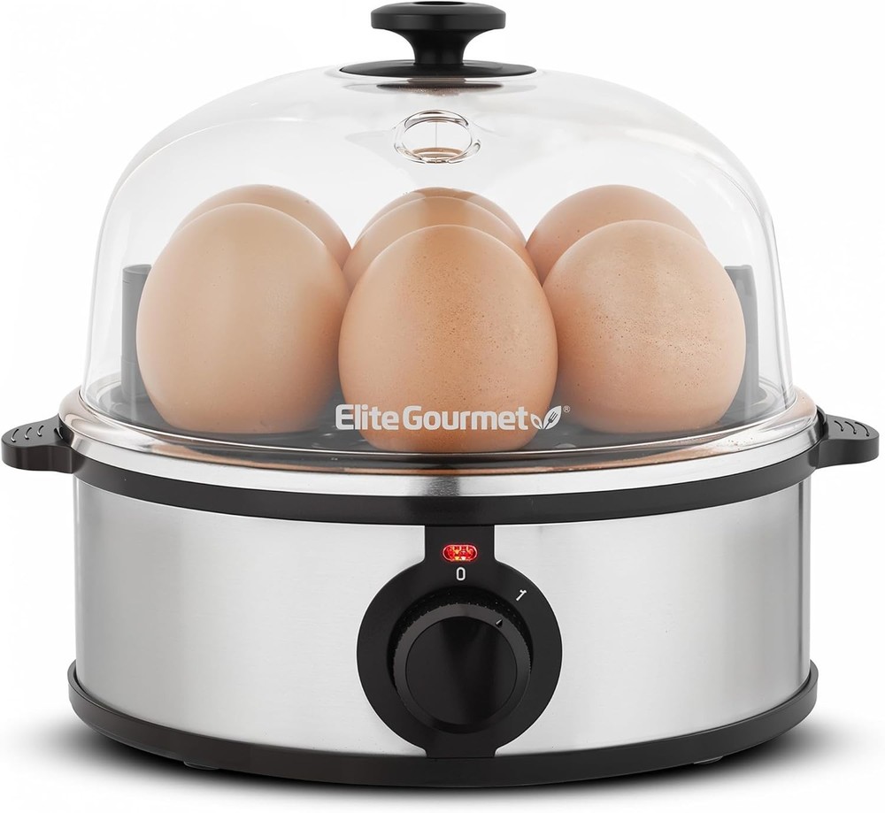 Easy Egg Cooker Electric 7-Egg Capacity Soft Medium Hard-Boiled Egg