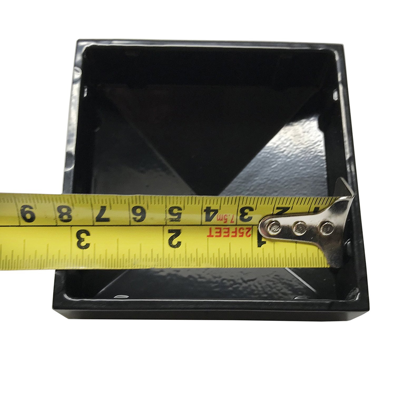 3" x 3" Decorex Hardware Aluminium Pyramid Post Cap for Metal Posts - Black