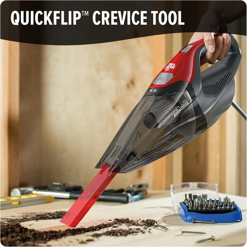 Effortless Cleaning with Scorpion Plus Handheld Vacuum - Compact & Versatile