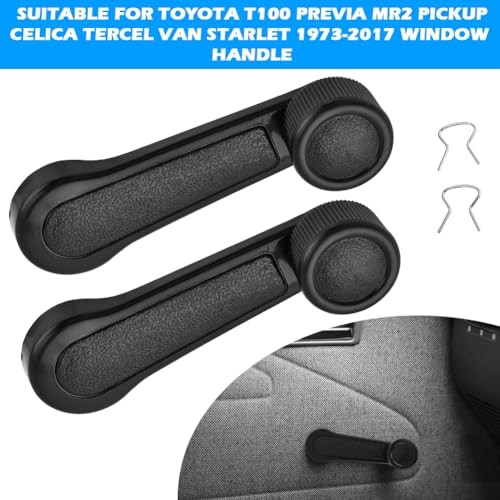 2 pcs Interior Window Crank Handle, Compatible with Various Toyot a Models -