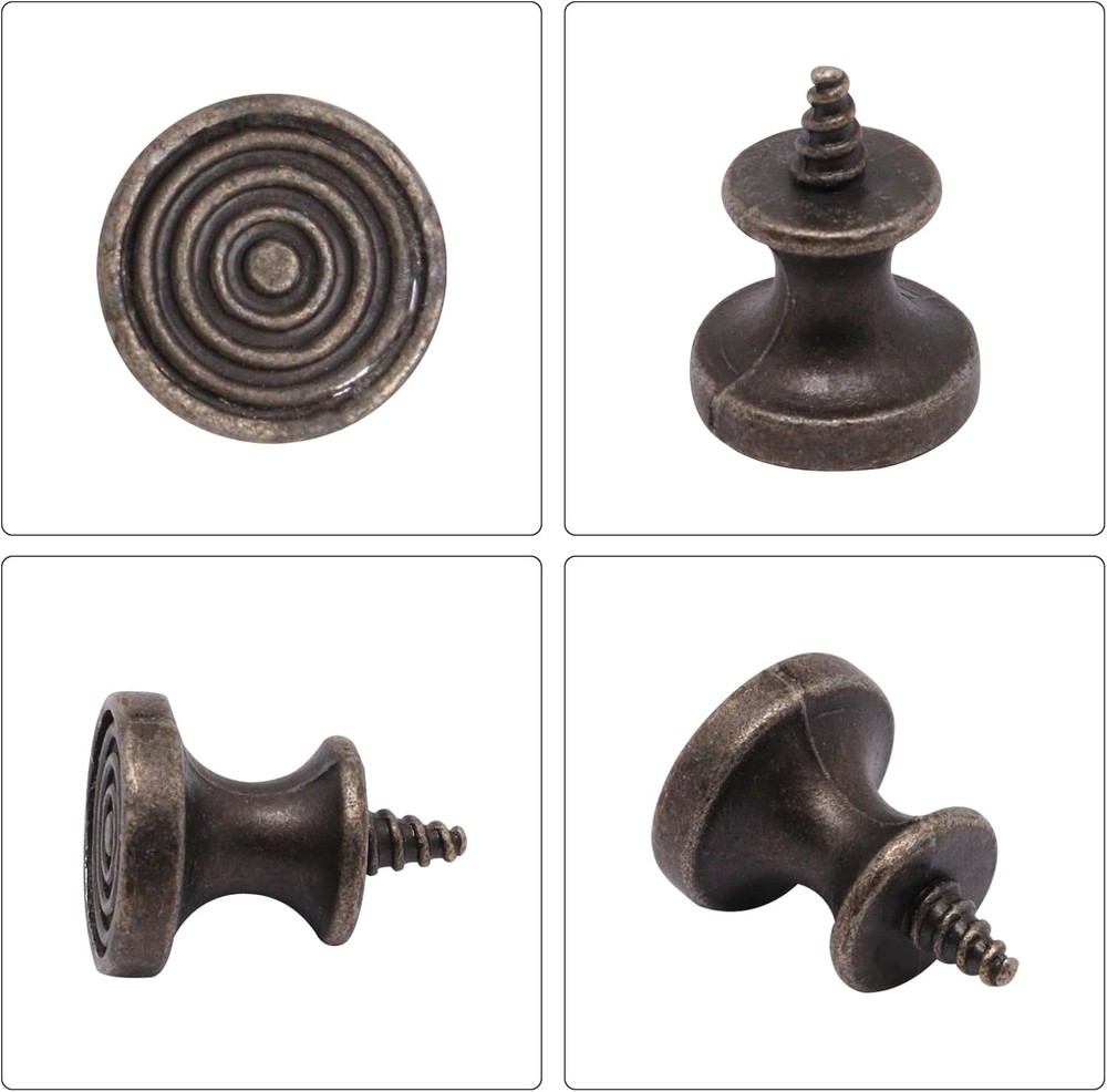 Mini Antique Drawer Knobs, Self-Tapping Screw Small Knobs for Jewelry Box Cabine
