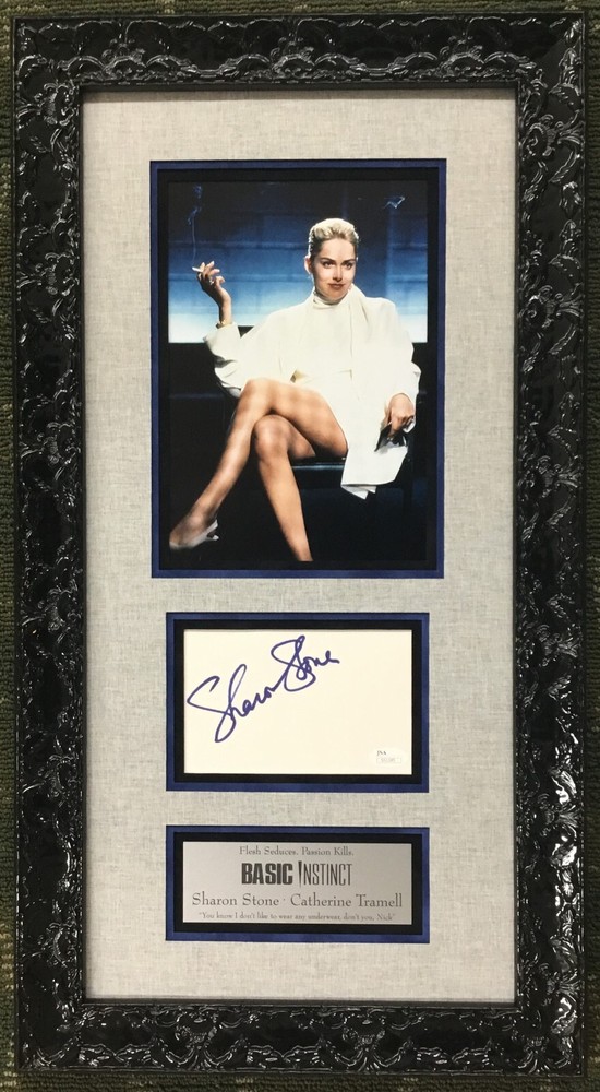 Sharon Stone Basic Instinct Signed Movie Display Custom Framed Provocative JSA