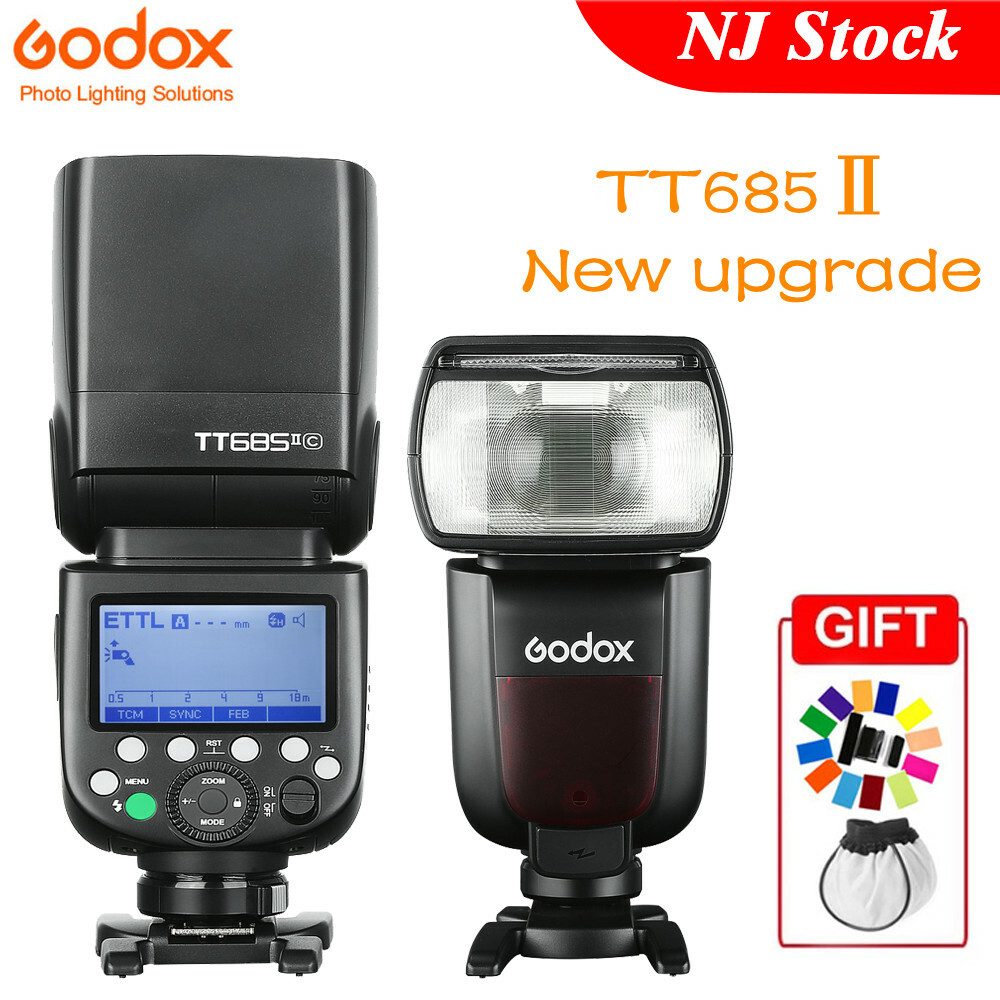 US Godox TT685II-C 2.4G TTL HSS Speedlite Flash Light for Canon + Color Filter