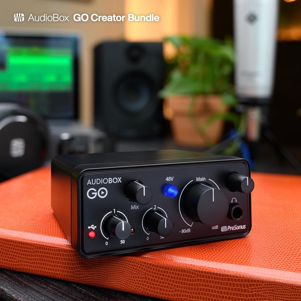 Professional Audio Recording Bundle with USB Interface & Studio One Software