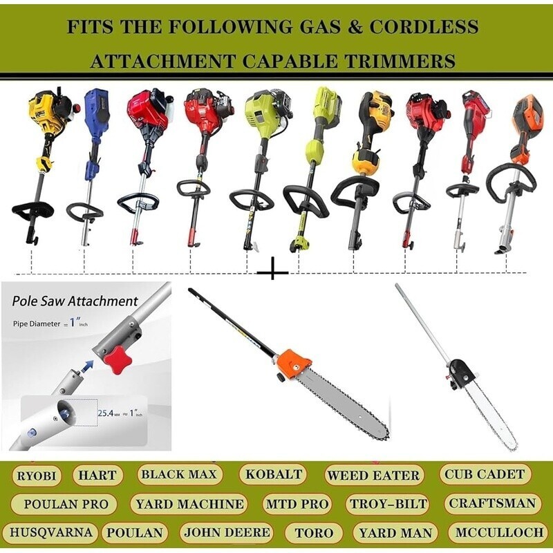 Replacement Pole Saw Attachment Weed Multi-tool Hus 28LD Power Head