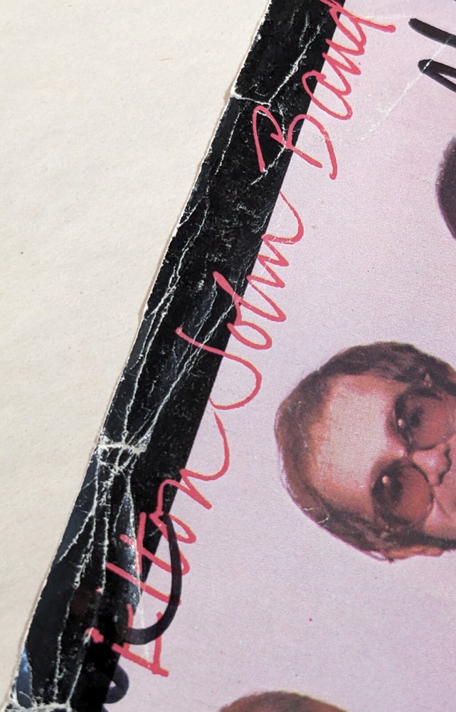 DAVEY JOHNSTONE & NIGEL OLSSON SIGNED 7" RECORD SINGLE elton john PROOF