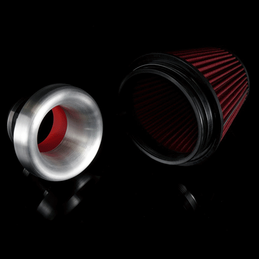 K-TUNED VELOCITY STACK & AIR FILTER COMBO WITH SILICONE COUPLER 3.5" KTD-VST-C35