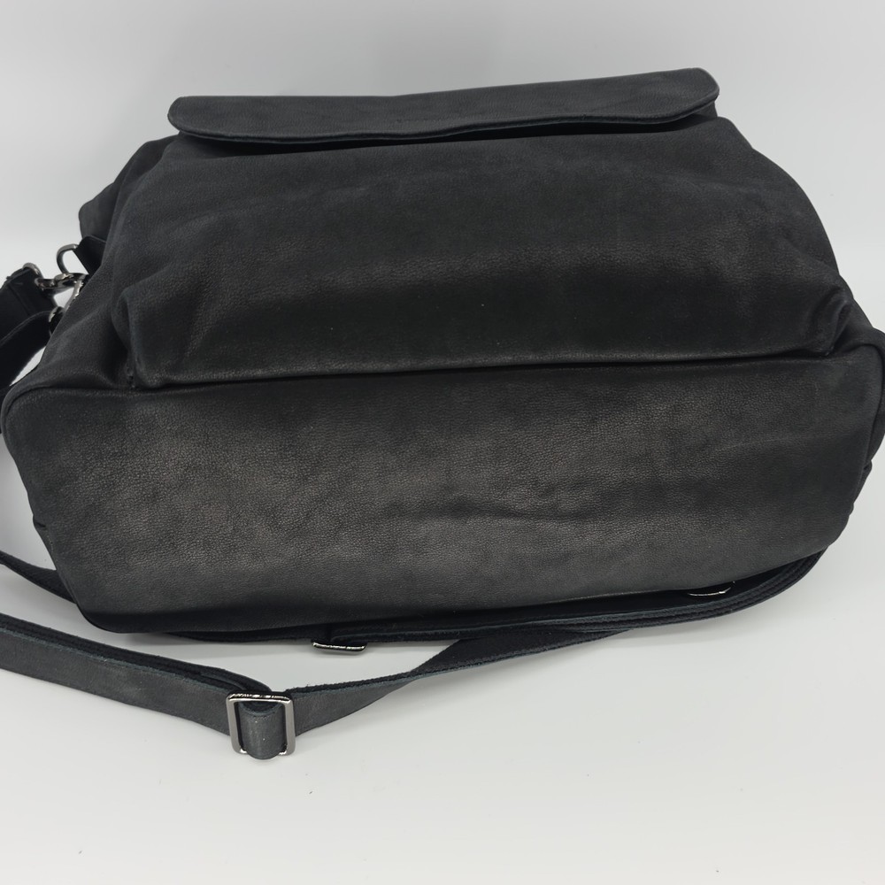 Epiphanie Leather Camera Bag Black, Removable Sections Multipocket w Strap